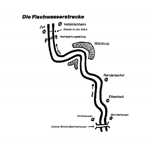 Karte der Fischwasserstrecke